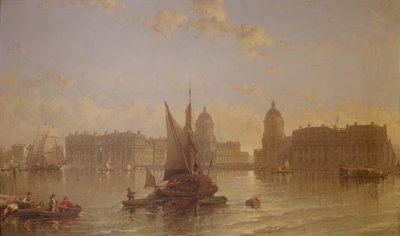 Shipping on the Thames at Greenwich by David Roberts